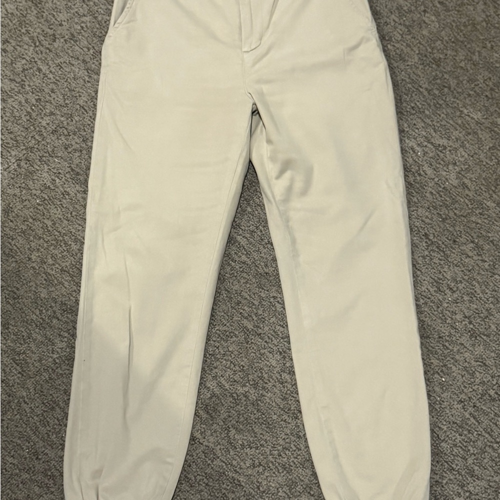 AG Adriano Goldschmied Cream Ankle Pants